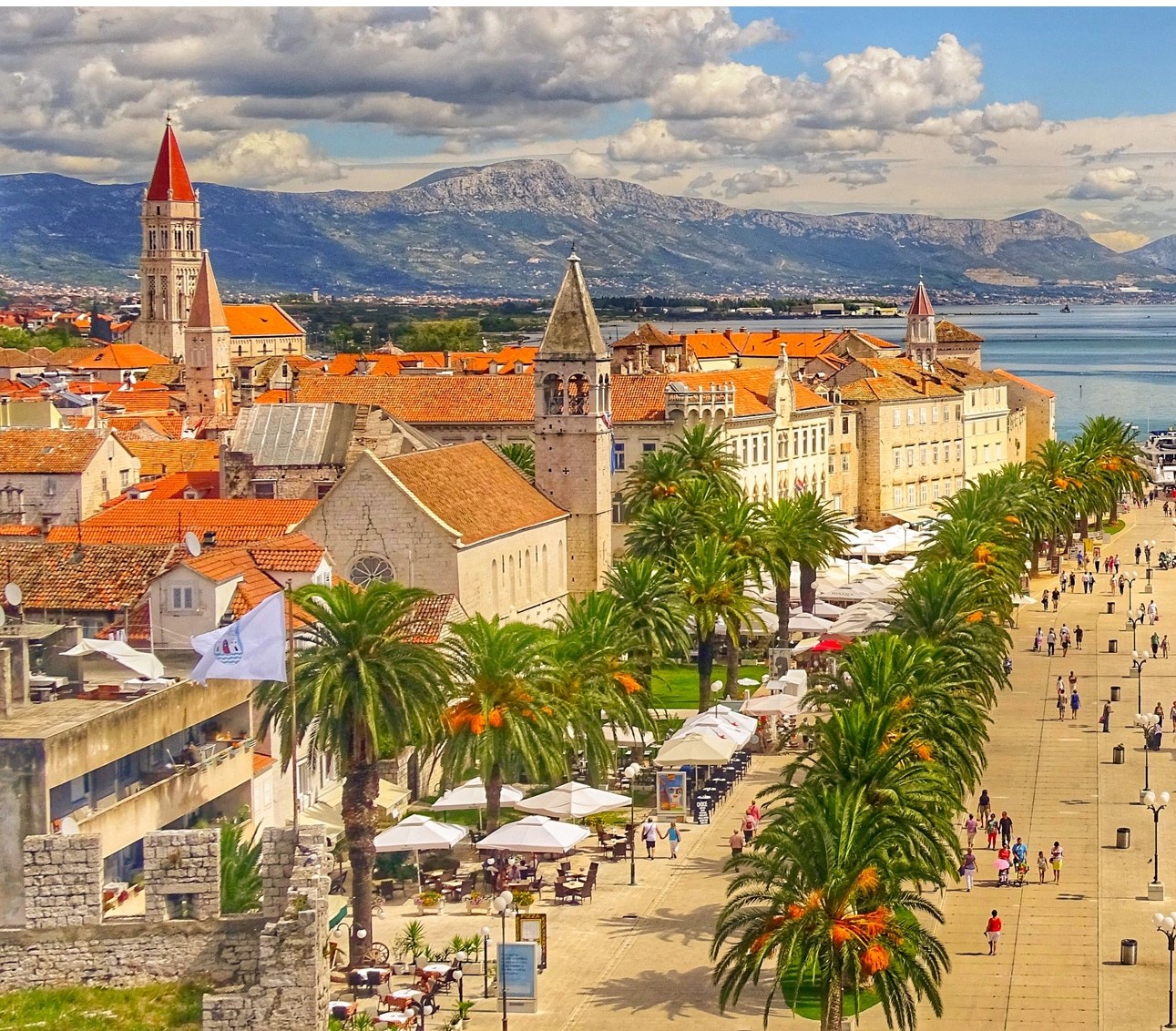 Skyline of the old town of Trogir